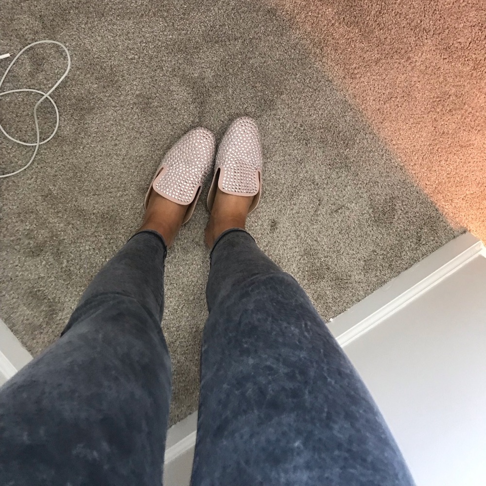 Pink Rhinestone Flats - Size 9 - Picture 4 of 5